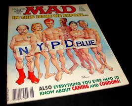MAD Magazine 329 July/Aug 1994 VG David Caruso NYPD BLUE TV Nudity Humor Comic 2 - £10.21 GBP