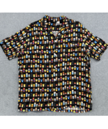 Disney 100 Pop Culture Button Up Shirt Cartoon Character Print Mens - $36.62