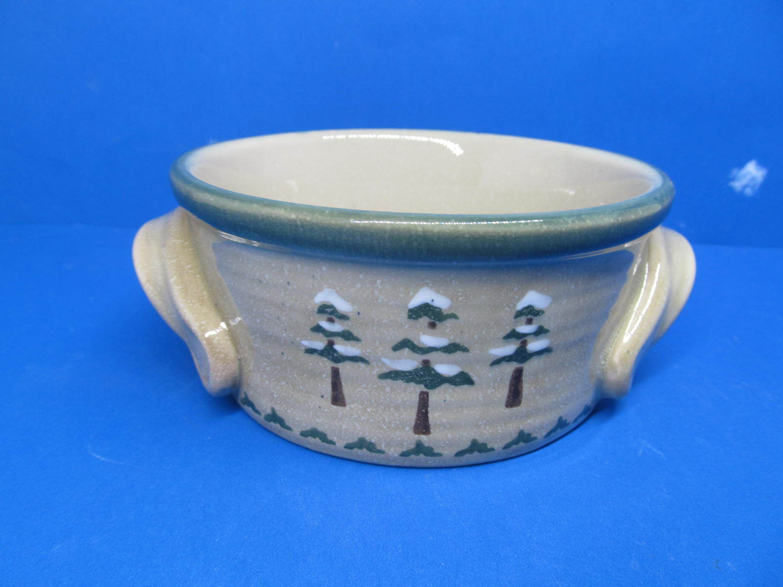 Primary image for Sonoma Lodge Individual Double Handled Soup Bowl    Trees Design