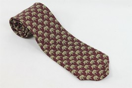 Men&#39;s Brooks Brothers Red Burgundy 100% Silk Circus Elephant Neck Tie Necktie # - £11.83 GBP