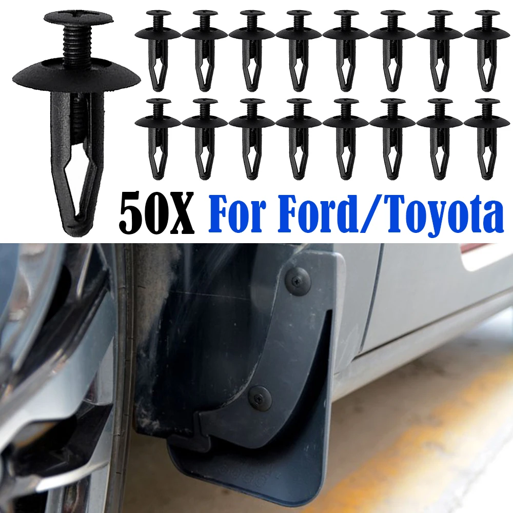 50Pcs 8mm Hole Rivets Bumper Retainers Fasteners Clip For Ford Focus Toyota Chr - £10.16 GBP