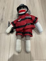 NWT 2013 Build A Bear Stuffed Sock Monkey Fireman Chief Bill FD Fire Department - £27.78 GBP