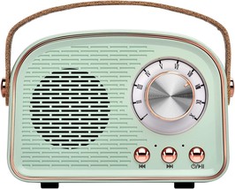 Aresrora Retro Bluetooth Speaker,Wireless Vintage Speaker,Outdoors, Cyan - £26.85 GBP