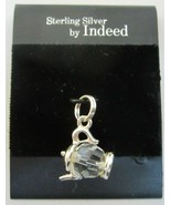 Teapot  Charm Crystal and Sterling Silver 925 New on Card - $24.66 CAD