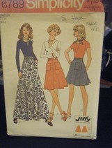 Simplicity 6789 Back-Wrap Skirt in 3 Lengths &amp; Scarf Pattern - Size M (1... - £7.52 GBP