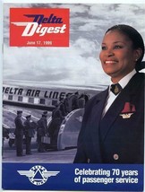 Delta Digest June 1999 Celebrating 70 Tears Passenger Service Employee M... - £13.92 GBP