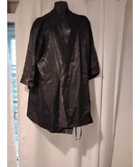 iCollection Satin 3/4 Sleeve Robe w/Matching Sash Lingerie ~ Black Size S/M - €12,98 EUR