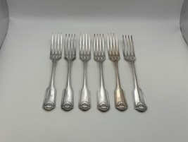 Set of 6 Oneida Community Silverplate SILVER SHELL Dinner Forks - €103,34 EUR