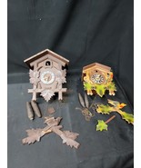 Lot Of 2 Vintage Cuckoo Clocks Germany For Parts Or Restoration  - $69.99