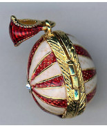 Russian Faux Pendant Red/Orange rays w/crystals, inside an angel - $66.94 CAD