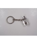 Baby Bottle Mini 3 in. Keychain Metal &amp; Glass Jewelry Accessory Baby Sho... - $5.00