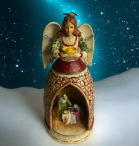 Jim Shore Glory to the Newborn King Angel w/Nativity Scene Diorama Lighted *read - $27.71