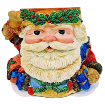 Ceramic Nutcracker Santa Planter 5&quot; x 4 1/2&quot; Vintage - £12.54 GBP