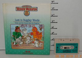 Vintage WOW The World Of Teddy Ruxpin Lost In Boggley Woods Book &amp; Tape cassette - £33.64 GBP