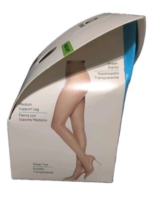 L'eggs Leggs 3 PAIRS Sheer Energy Med Support Leg Suntan W Compression Q Queen Item image 6