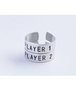 Player 1, player 2 ring, couple rings, gamer rings, geek ring, aluminium... - £19.98 GBP