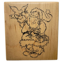 Christmas Santa Claus Dove Holly Large Rubber Stamp PSX K-2751 Vintage 1999 New - £18.32 GBP