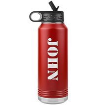 John - 32oz Insulated Water Bottle - Red - £33.57 GBP