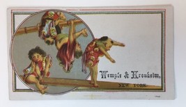 Antique Wemple &amp; Krouheim New York Victorian Trade Card 1890s #1700 - £11.99 GBP