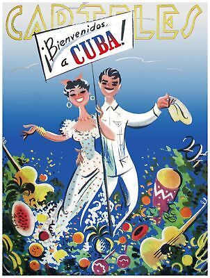 Decoration Poster.Home Interior wall design.Welcome to Cuba.Travel decor.10560