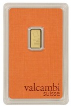 1 Gram VALCAMBI Suisse Gold Bar 999.9 Of Fine Gold Sealed In Assay Card  - $199.00