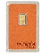 Valcambi Suisse 1 Gram Gold Bar 999.9 Of Fine Gold - £172.95 GBP