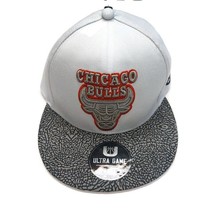 Ultra Game Mens Chicago Bulls Snapback Hat Cap White Red One Size Fits Most - $22.95
