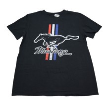 Ford Mustang Shirt Mens M Black Short Sleeve Car Horse Graphic Tee - $18.69