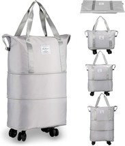 Rolling Duffle Bag with Wheels Expandable Duffle Bag with Wheels and Handle for  - £45.62 GBP