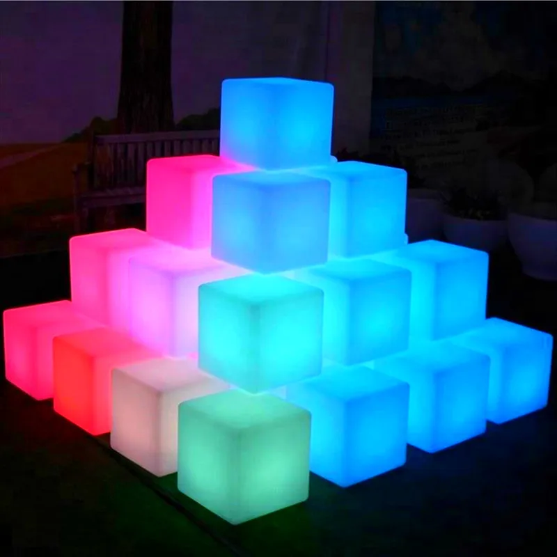 LED Cube Light Garden scape Lighting Outdoor Christmas Decoration  Chair Park Sq - £166.95 GBP
