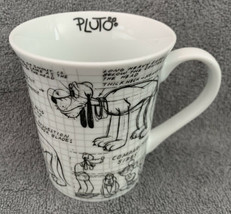 Walt Disney Mickey 90 Years Sketchbook Ceramic PLUTO Mug Coffee Cup New - $14.87