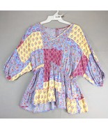 Cato Floral Patchwork Rayon Peasant Blouse Top Women&#39;s 2X Plus Dolman Sl... - $35.16 CAD