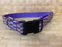 Traditional Japanese 【Yagasuri 】Pattern Dog Collar / Color: Purple - Han... - $17.12