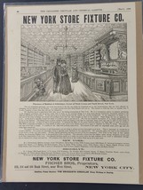 1892 antique DRUG STORE AD victorian pharmacy ny store fixture fischer bros - $14.80