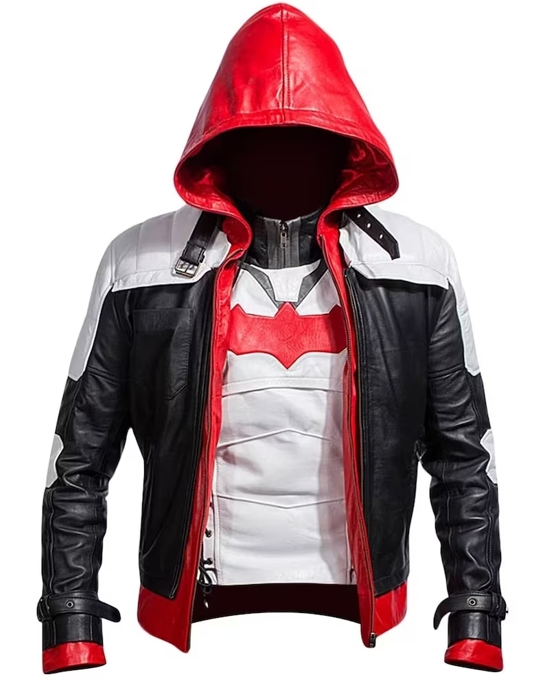 Batman Arkham Red Hood Knight Jason Todd Leather Jacket & Vest