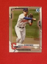 2021 Bowman Chrome Andres Gimenez Rookie Rc #12 Cleveland Indians Free Shipping - £1.95 GBP