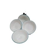 Corelle Vitrelle Turquoise Rim South Beach 6.25” Soup Cereal Bowls Set of 4 - €28,33 EUR