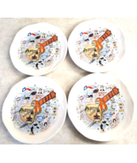 Catstudio 4 Plates The Geography Collection Austin Texas In Metal Storag... - $92.57