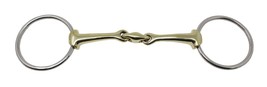 Loose Ring Snaffle Pinchless Lozenge Dog Bone Brass 6&quot; Horse Bit 5558D 3... - $552.51 MXN
