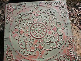 #SS-2424B - Antique English Flower Design Stepping Stone Mold 24&quot;x 24&quot;x 2.5&quot; - £77.54 GBP