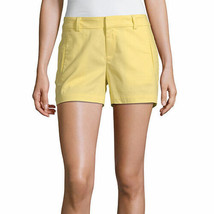 a.n.a. Women&#39;s 3.5&quot; Twill Chino Shorts Lemon Verbena Size 14 NEW Yellow - £16.81 GBP