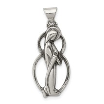 Sterling Silver Virgin Mary Charm Jewerly 32mm x 15mm - £19.20 GBP