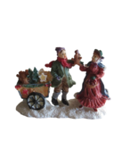 Christmas Village Girl Boy Child Peddler Cart Cookies or Toys Star Tree ... - $186.03 MXN