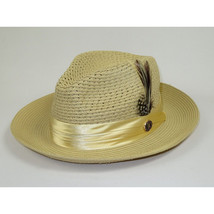 Men's Summer Spring Braid Straw style Hat by BRUNO CAPELO JULIAN JU925 Beige image 4