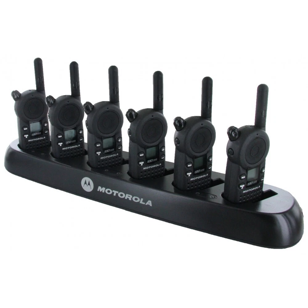 Motorola CLS1410 UHF Radios Walkie Talkies with 6 Multi Charger - $499.99