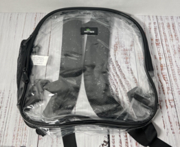 Clear Backpack Stadium Approved, Heavy Duty Clear Mini Backpack Padded Straps - £8.69 GBP