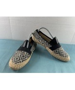 Avon Cushion Walk Womens Shoes Black White 9 M Espadrille Slipon Flats L... - $37.78 CAD