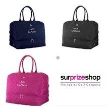 Surprizeshop Ladies Quilted Golf Holdall. Pink, Navy, etc Crested Lady Captain - £43.93 GBP