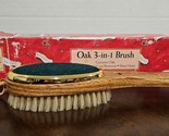 Genuine Oak 3 in 1 Fabric Lint Clothing Brush Handle Bristle Brush Shoe ... - $12.59