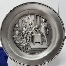 1977 Marcel Jovine Plate 8.5&quot; Adoption of the Constitution Bicentennial Pewter - £25.59 GBP